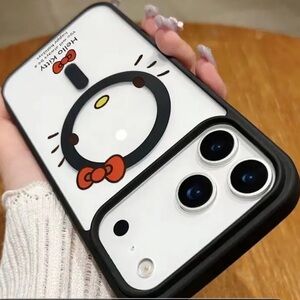 Hello Kitty iPhone 15 Pro Max Case - Black and White